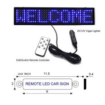 전광판 미니전광판 차량용전광판 12v 자동 LED 사인 원격 제어 빨간색 보드 스크롤링 프로그램 가능한, 한개옵션1, 05 WHITE