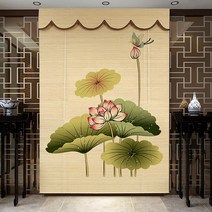 병품 제사 미니 커버 돌잔치 죽렴셔터 선의셔터차광 신중식연화 일본식 대나무 발코니문 차단장식, 23 고객 실제 사이즈에 맞게 맞춤 제작