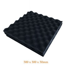 베이스트랩 녹음실 흡음재 1/3pcs 50x50cm 스튜디오 음향 방음 폼 블랙 사운드 교정 흡수 면화 노이즈 스폰지, 1pcs, Black 300x300x30mm