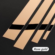 세라믹사이딩 메탈사이닝 아트월 새로운 스테인레스 스틸 장식 스트립 가장자리 라인 거울 스티커 벽 배경, 04 Rose gold 2.44M_03 width2cm