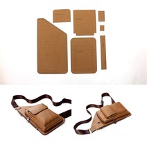 가죽공예 가방 가죽가방diy 키트 패턴 핸드메이드 가방만들기 leather craft men 큰 사이즈 가슴 크래프트 템플릿 바느질 세트 37x20cm, 없음