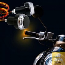 핸들발란스_오토바이크_2WAY_1세트_2개_LED_12V용_플러그 22D9, 화이트-레드LED