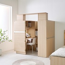 히든가구 D.I..Y휴즈 1인실 독서실룸책상 스터디룸 하우스형책상 1인책상, 메이플5키-조립미신청