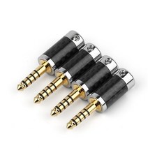 오인페 HiFi 4.4mm 플매트 카펫 러그 커넥터 헤드폰 잭 오디오 어댑터 5 극 밸런스드 인터페이스 탄소 섬유 소니 NW-WM1ZA 이어폰, [01] 2pcs
