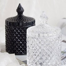 캔들용기 (특대) 불꽃크리스탈 (투명) (500ml)