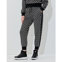 22FW [SET-UP]블랙 자카드 H패턴 조거 팬츠 HWPA2D712BK
