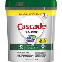 Cascade Platinum 16x Strength With Dawn Grease Fighting Power Fresh Scent (92개)