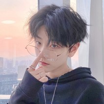 남성 가발 849# 풀오버 세트 남장 발광헤드 채욱곤 다소미얼 Z, 할머니 그레이+헤어네트 헤어핀 강철 빗 브래킷