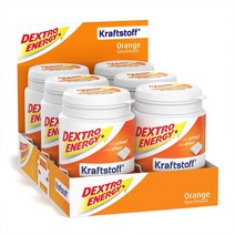 Dextro Energy 덱스트로 에너지 KRAFTSTOFF 오렌지 포도당 비타민 캔디 68g 6팩
