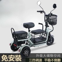 2인승전기자전거 성인 부모님 및 자녀 전기 삼륜차, 상세 페이지 참고, 15A 리튬 배터리/60km 주행/3인승 (핫 세일)
