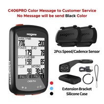 오운완 도우미 속도계 Magene-C406/C406Pro 자전거 GPS 컴퓨터 MTB 로드 무선 스마트 방수 블루투스 5.0 ANT 주행 거리계, [13] C406pro with 2xS3