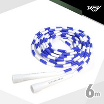 김수열 색동 긴줄넘기(6m) 블루 중간구슬 단체 복합, 없음