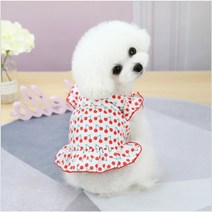 강아지 여름옷, 잔꽃체리(레드)