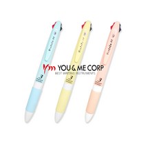 유미상사 국산 3색볼펜 비올레타 멀티펜, 파스텔분홍