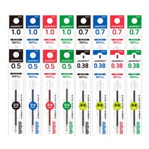 자바 초저점도 셀렉트 유성볼펜 리필심 0.38mm 검정, 10개