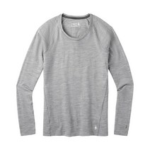 Smartwool SW015255J24XL 여성용 메리노 150 베이스레이어 긴소매 축제 푸크시아 XL, Large, Light Gray Heather