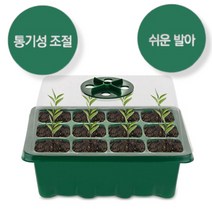 아띠 모종 트레이 미니온실 12구 씨앗발아, 화이트