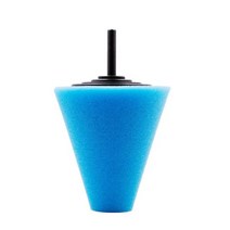 전기 드릴에 사용되는 자동 휠 연마 스폰지 3inch 버니싱 볼 연마 콘 자동차 허브 버핑 스폰지 패드, 푸른