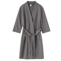 33C 남녀공용 얇은 베스로브 샤워가운 L, 그레이, 1개