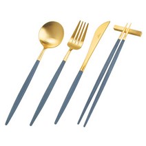 [큐티폴] 고아 블루 골드 디너 (한식) 1인조 세트, 선택:선택