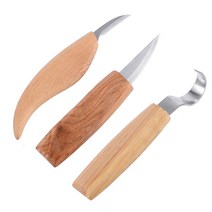 우드카빙키트 목공 손 조합 도구 세트 숟가락 케이스 선물 나무 조각 휘틀링 후크 나이프 커터 DIY 공예 3, 한개옵션0