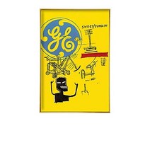 Basquiat 장 미쉘 바스키아 작품 / 호텔 카페 집 거실 인테리어 캔버스 벽걸이 그림액자 26, 블랙