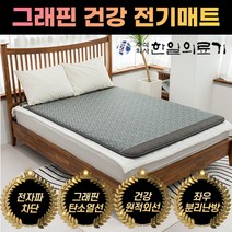 한일의료기 전자파없는 그래핀 탄소 카본 전기매트 건강 전기장판 온열 무자계 의료용 침대용 거실용 침대 토퍼 어싱매트 원적외선 싱글 더블 1인용 2인용, 더블(원난방)
