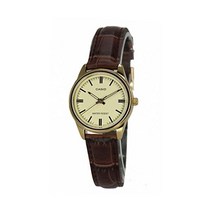 Casio 성인용 쿼츠 시계 가죽 스트랩 브라운 12(모델- EAW-LTP-V005GL-9AUDF) 브라운 쿼츠 시계