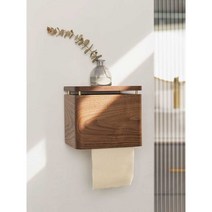 핸드 타올 디스펜서 원목 케이스 페이퍼 벽걸이 티슈, 탁상형(17.6x 11.6x 8.7)이미지참조