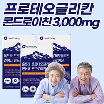 식약처 식약청 HACCP 인증 연어코 연골 프로테오글리칸 정 분말 타블렛 가루 비변성 2형 콜라겐 프리테오 프로데오 글리칸 클리칸 상어연골 콘드로이친 구절초 추출물 NAG, 3박스, 60정