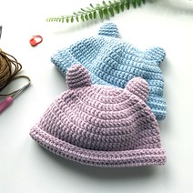 아기곰 신생아 뜨개 모자 DIY 키트 패키지, 710그레이빛브라운