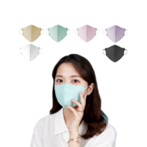헬스키퍼 에어 air 20매 박스포장/사계절 마스크 핑크 민트 퍼플 베이지 블랙 화이트 새부리형, 중형 (M), 1개