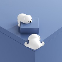 에이와이 강아지 캐릭터 실리콘 코너 모서리 보호대 4p, 화이트4p