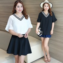바이스타 여성 빅사이즈 심플 블라우스 상의