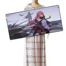 매크로 키보드 탱크 걸 애니메이션 대형 게임 마우스 매트 소녀 전면 고무 미끄럼 방지 컴퓨터 데스크탑, 한개옵션2, 10 400X900X3MM, 한개옵션1