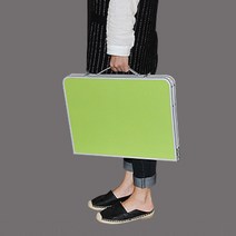 초경량 1인용 알미늄 포터블 접이식 테이블 휴대용 캠핑용 보조 책상 간이 식탁, 블랙