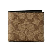 코치 OUTLET 반지갑 F66551 QBTN2 시그니처 브라운 블랙