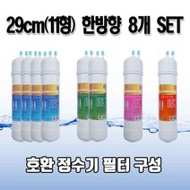 현대 위가드 HD-1200 프리미엄 정수기필터 11인치 한방향 8개 1년치세트N 실속형 (B타입), B타입 (11인치 한방향 29CM)