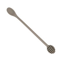 허니디퍼 꿀스푼 꿀스틱 꿀봉 허니스틱숟가락 꿀 항아리 분배 실리콘 디퍼 지팡이 스틱 둥근 머리 결혼식, 01 Gray