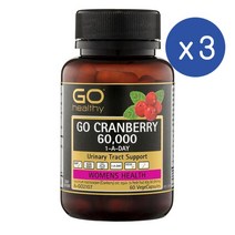 고헬씨 크랜베리 60000+ 60정 GO Healthy Cranberry 3팩