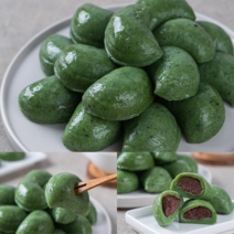 국산 모시잎 바람떡 2kg 굳지않는 떡 / 어르신 간식 영양간식 식사대용 떡