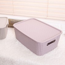 라탄패턴뚜껑바구니 중, 라탄패턴뚜껑바구니중