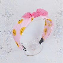 베베까꿍 유아 아동 여아 어린이 초등학생 스마일 헤어밴드 머리띠 반다나