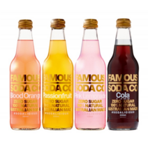 페이머스 소다 330ml x 6 블러드오렌지 패션후르츠 핑크레몬에이드 콜라, 콜라 330ml x 6