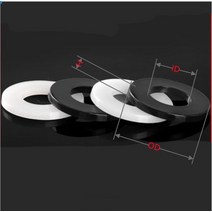 100-500pcs M2 M2.5 M3 M4 M5 M6 M8 M10 M12 흰색 검정색 플라스틱 나일론 플랫 와셔 평면 스페이서 절연 가스켓 링 키트, M4x8x1mm white