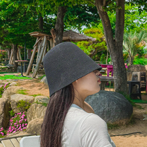 포그망 여성 데일리 니트 버킷햇