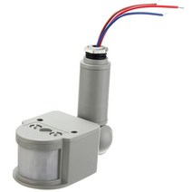 led 모션 센서 220v 110v 12v 자동 적외선 pir 운동 감지기 벽 마운트 타이머 야외 12 볼트 센서 조명 스위치, 회색, DC 12V