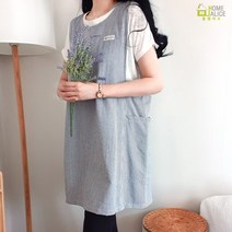 홈앨리스 깅엄모던 앞치마 원피스앞치마 옆버튼 빅사이즈 앞치마 깅엄모던 덧신, 네이비 M, 1개