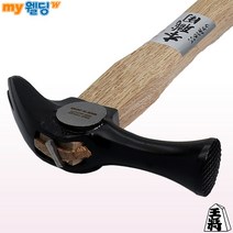 수사 장도리 빠루 망치 나무자루 BKKH-390M 단조 쇠 목수 일제, 1개