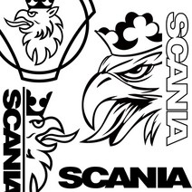 마이웨이카 스카니아 스티커 대형 SCANIA 로고 데칼 덤프 트럭 추레라, 흰색, 로고5 (좌측), 1개